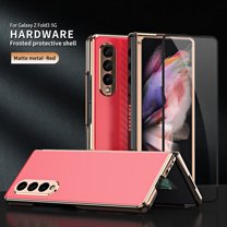 TECH CIRCLE Galaxy Z Fold 3 5G Case, Luxury Slim Drop Protection Rugged Cover Anti-Scratch Shookproof Protective Phone Case for Galaxy Z Fold 3 2021,Red