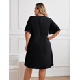 thumbnail image 3 of Vestido de invitada de boda Hanna Nikole, talla grande, con lentejuelas, negro, 3 of 7
