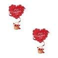 thumbnail image 2 of Double-Sided Valentines Window Cling 3D Red Love Heart Balloons Valentine's Day Decoration Window Decals (2 Sheets_A), 2 of 8