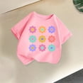 thumbnail image 5 of Mooqilaa Girls Cotton T-shirts Size 7-8, Short Sleeve Fashion Crew Neck Kids Summer Tops Graphic Tees Pink, 5 of 6