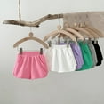 thumbnail image 4 of Atogsazn Toddler Girls Summer Cotton Shorts Kids Casual Jogger Elastic Waist Shorts Spring Beach Clothes Black 3-4 Years on Clearance, 4 of 4