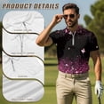 thumbnail image 5 of Garronmavis Matching Golf Shirts for Couple Pink Glitter Butterfly His and Hers Golf Shirts Matching 4-Way Stretch Mens Hawaiian Shirt Golf Accessories for Men for Tennis Enthusiasts, 5 of 6