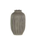 thumbnail image 1 of Vase Rond en Céramique à Motifs avec Design Ondulé, Petit, Gris, 1 of 1