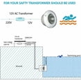 thumbnail image 3 of LED Pool Lights, 36W PAR 56 Swimming Pool Lighting, Waterproof Warm Light for Outdoor Indoor Swimming Pool Pond [DC/AC 12V], 3 of 5