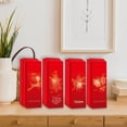 thumbnail image 2 of Christmas Wine Gift Bags (Red With Gold Print) (Asstd) - Set of 12, 2 of 4