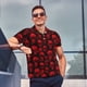 thumbnail image 4 of Fotbe Red Skulls Camiseta Polo de Golf para Hombre con Estampado – Camisa Deportiva Transpirable con Cuello Abotonado-Large, 4 of 6