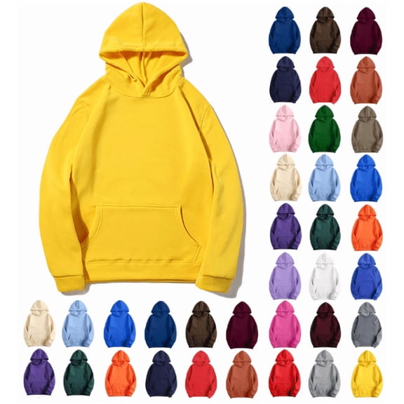 lmcalzta Hoodies For Men Fleece Lined Sweatshirts With Pockets Fall Winter Solid Color Casual Workout Basic Pullovers