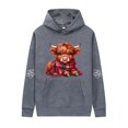 thumbnail image 3 of MHFRRA Sudadera con Capucha Informal de Manga Larga, Suave y Cómoda, Ideal para Uso Diario y Actividades Al Aire Libre, con Cordón Ajustable y Un Espacioso Bolsillo Frontal Gris, 3 of 3