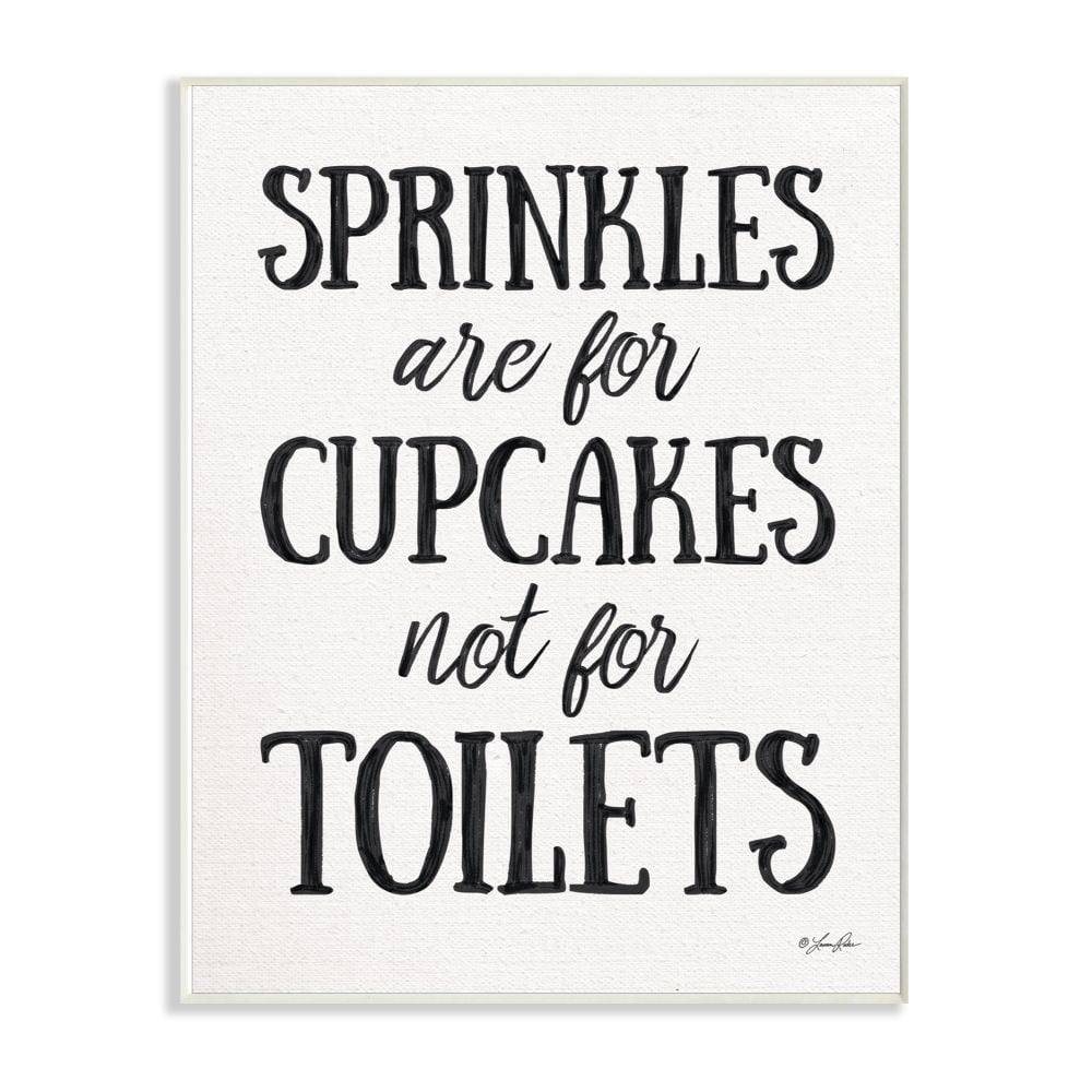 Sprinkles For Cupcakes Funny Toilet Bathroom Home Gallery Wall Art Print Black 