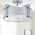 thumbnail image 1 of Safavieh LIT4186B Collection Orb 3 Chrome 17" Semi Flush Light, 1 of 4