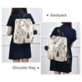 thumbnail image 4 of FORMRS Women's Travel Backpack Purse Anti-Theft Hidden Pockets Casual Shoulder Bag, Beige Christmas Forest, 4 of 7