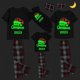 thumbnail image 2 of Pijama navideño a juego para toda la familia, conjunto de ropa de dormir con gorro navideño brillante, color negro, 2023, 2 of 4