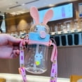 thumbnail image 1 of Taza de agua con pajita para niños, bonita y portátil, con diseño de dibujos animados, regalo de cumpleaños para viajes, 300 ml, 1 of 1