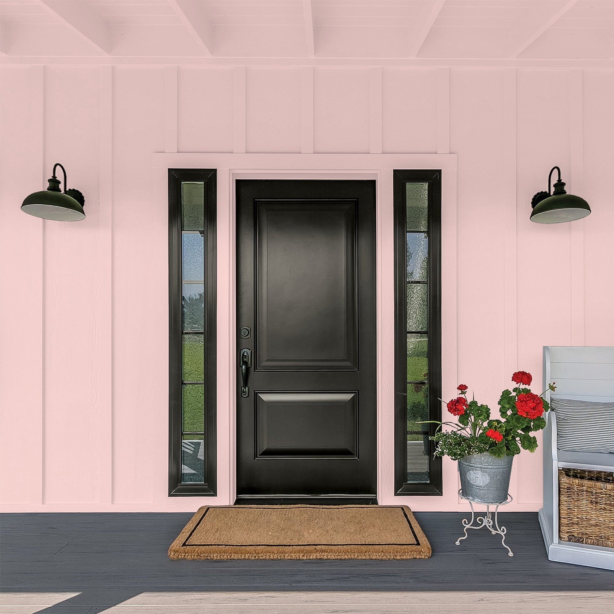 Glidden Fundamentals Strawflower / Pink, Flat Exterior Paint, 1 Gallon