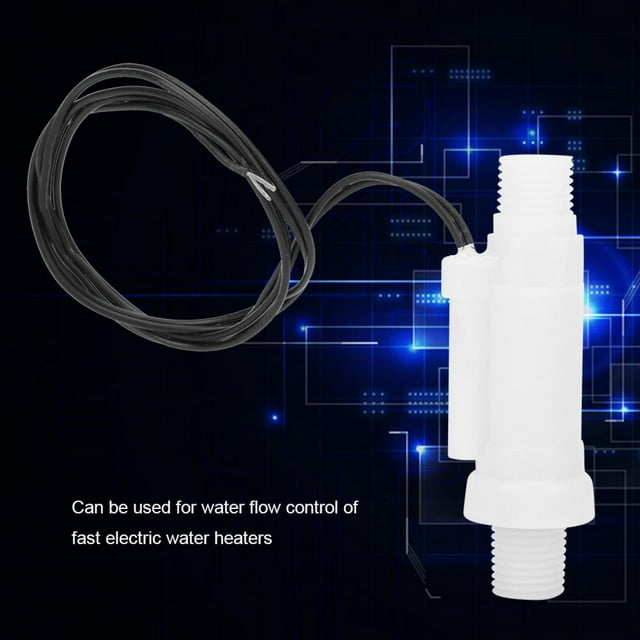 Water Sensor Switch,DC 0-110V 0.5-1A Liquid Water Sensor PP Plastic Male Thread G1/4in Water Switch Flowmeter Counter For Water