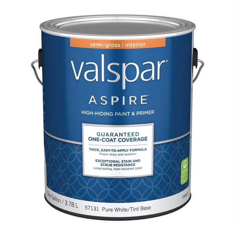 Valspar Medallion 100% Acrylic Paint & Primer Semi-Gloss Interior Wall  Paint, Tint Base, 1 Gal. 