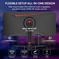 thumbnail image 2 of CRUA 34"165Hz Curved Ultrawide Gaming Monitor, 3440×1440 UWQHD, Height Adjustable Stand, Built-in Speakers, HDMI & DisplayPort, Black, 2 of 9