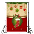 thumbnail image 3 of ABPHQTO Fondos de Navidad de 150x220cm para fotografía Feliz Navidad y Feliz Año Nuevo fondo de fotografía accesorios de estudio, 3 of 4