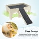 thumbnail image 3 of Escondite para Cobayas Unique Bargains Castillo de Madera Hábitat para Pequeños Animales con Escaleras Hámster Conejo Chincheta Refugio para Jugar Esconderse Beige Negro 1 Juego, 3 of 6