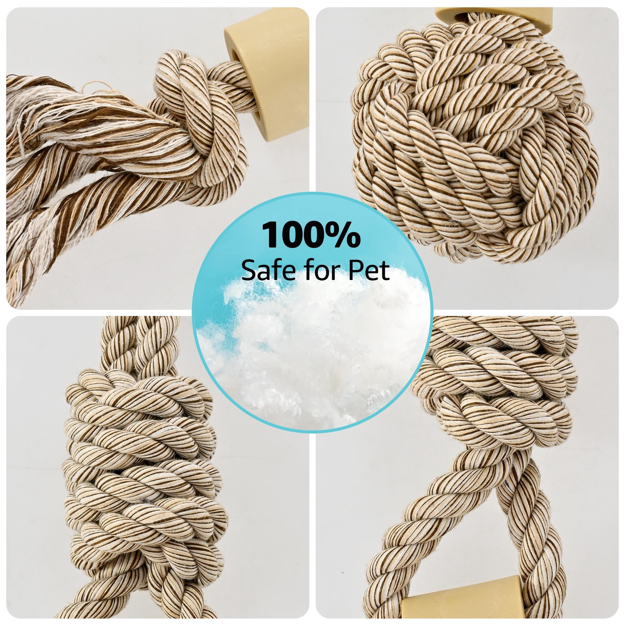 Max & Marlow 6 Pack Dog Rope Toys for Puppy Chewer, 4 Pack Cotton Rope Toys with Nylon Bone, 2 Pack Jute Rope Toys with Natural Rubber