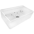 thumbnail image 6 of Ruvati 33 inch Workstation White Farmhouse Kitchen Sink Apron Front Single Bowl, 6 of 10