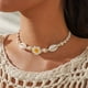 thumbnail image 3 of Collar HUASAI Shell para mujer con forma de estrella de mar en capas, concha blanca, 3 of 6