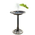 thumbnail image 2 of Zimtown Bird Bath Birdbath/Feeder with  Solar Fountain Outdoor Patio Garden Backyard, Brown, 2 of 9