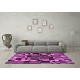 thumbnail image 3 of Ahgly Company Indoor Square Abstract Purple Modern Area Rugs, 7' Square, 3 of 4