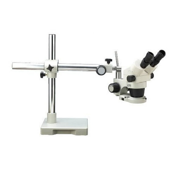 Luxo 18712 System 250-FL Stereo-Zoom Binocular Microscope Single Boomstand with Fluroescent Ring Light, 6.5X to 45X Magnification