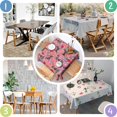 thumbnail image 4 of Chihuahua and Flower Florals Square Tablecloth,Waterproof Square Table Cover,Wipeable Spillproof Washable Table Cover for Home Kitchen Party Decor 42"X42"(107x107cm), 4 of 6
