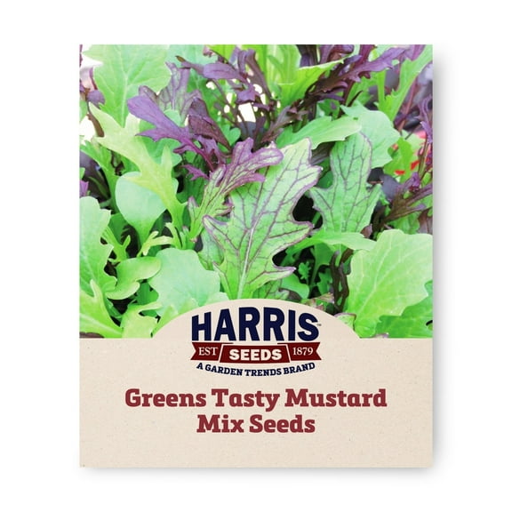Harris Seeds - Greens - Tasty Mustard Mix Seeds - Vegetable Planting - 1 Oz