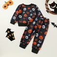 thumbnail image 4 of Younger Tree Baby Halloween Pumpkin Clothes Outfits Toddler Boy Girl Long Sleeve Sweatshirt Tops Pants Set for 2-3T, 4 of 8
