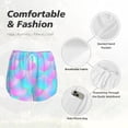 thumbnail image 4 of Balery Purple Dragon Scales Pantalones cortos deportivos para mujer con forro y dos bolsillos, elásticos, para entrenamiento, gimnasio, yoga-Small, 4 of 7