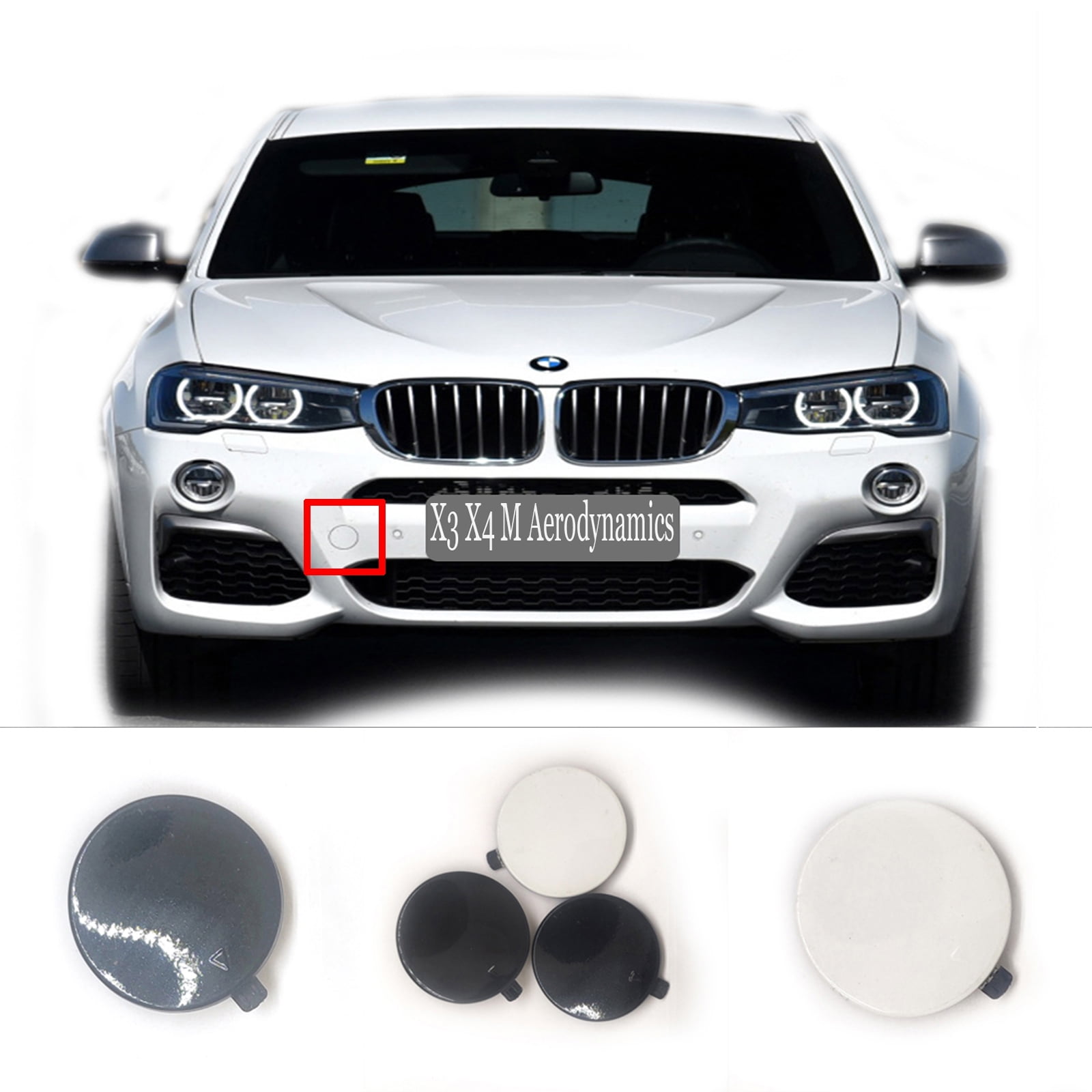 Trimla Front Tow Cover for 1117 BMW X3 F25 M Aerodynamics 18i 20d 20i
