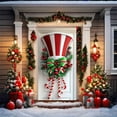thumbnail image 5 of PRETXORVE Christmas Decorations, Christmas Decor, Christmas Tree Door Cover Door Curtains Various Decorations Santa Claus Gifts Door Covers Festive Party, 5 of 6