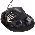 thumbnail image 1 of Sombrero Steampunk gótico vintage con forma de calavera con forma de calavera, 1 of 2