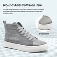 thumbnail image 3 of Men's Women's Knit High Top Sneakers Breathable Lightweight Fashion Casual Walking Shoes Air Mesh Upper Sneakers, 3 of 7