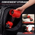 thumbnail image 5 of Cordless Leaf Blower, 95,000RPM 110MPH Leaf Blower with 2×4.0Ah Batteries and Charger, Handheld Blower for Patio Cleaning Blowing Leaves & Dust, Red, 5 of 11