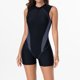 thumbnail image 1 of TaTaai Women's Long Sleeve Athletic Swimsuit, Solid Color Zipper Front Rash Guard with Slim Fit, Sporty Beach Attire for Water Activities, Holiday Season and Poolside Training Gift, 1 of 8
