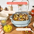 thumbnail image 6 of Beautiful 5-in-1, 12" x 12" Detachable Electric Skillet with EverGood™ Ceramic Nonstick Coating, Hydrangea by Drew Barrymore, 6 of 14