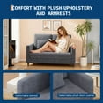 thumbnail image 2 of 52" Mid-Century Loveseat, Wood Frame, Tool-Free Assembly, Compact Sofa for Living Room & Bedroom, Blue-gray, 2 of 8