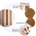 thumbnail image 6 of Burnt Orange Farmhouse Waterproof Fabric Shower Curtain, Orange Brown Striped Shower Curtain for Bathroom Curtains Bathtubs Hotel Washable Shower Curtains with 12 Hooks Small 36x72in, 6 of 6