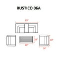 thumbnail image 3 of Rustico 6 Piece Outdoor Wicker Patio Furniture Set 06a, 3 of 7