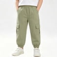 thumbnail image 4 of Gfyviroh Boys Cargo Joggers Kids Baggy Lightweight Pants Casual Summer Stylish Trousers Sizes 3-13 Years, 4 of 6