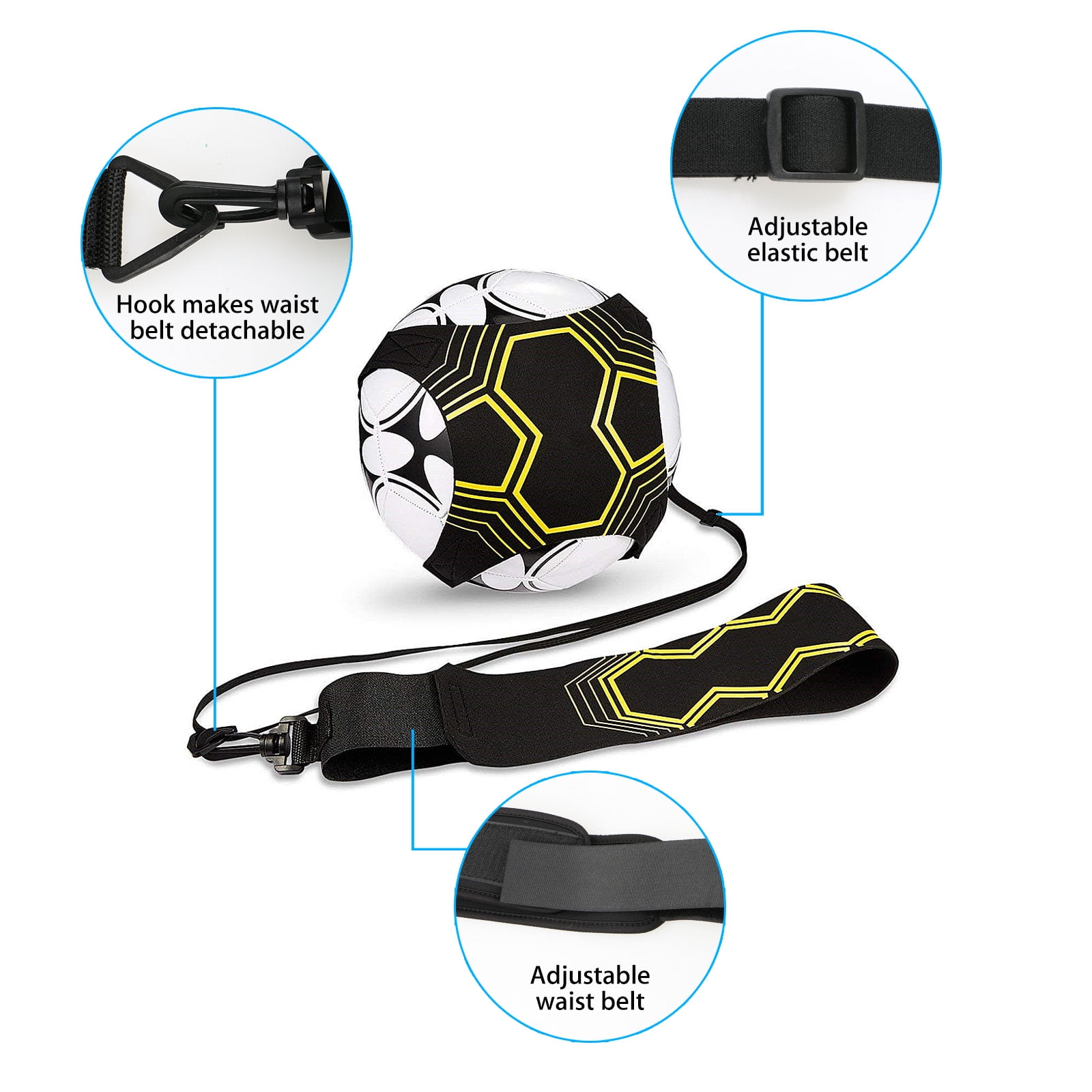 Soccer Trainer Soccer Football Kick Throw Trainer Solo Practice Training Aid Control Skills Adjustable Waist Belt For Kids Adults Fits Ball Size 3 4 And 5 Walmart Com Walmart Com