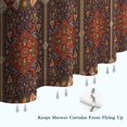 thumbnail image 6 of Red Boho Ethnic Geometric Pattern Shower Curtain 72"x84" ,Bathroom Decorative Shower Curtains Set with 12 Hooks,Modern Waterproof Washable Shower Curtain, 6 of 6