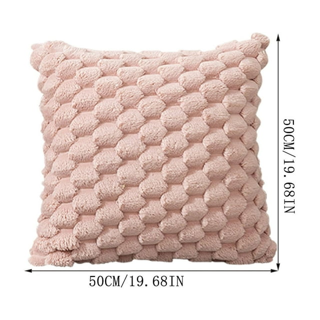 Big Savings!Weaving Snowflake Velvet Pillow, Solid Color Lumbar Support Cushion, Office Sofa Pillow, Bedside Support Cushion, Soft Pillowcase for Comfort