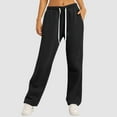 thumbnail image 2 of felwors Women's Casual Fleece Lined High Waist Joggers - Elastic Waistband with Pockets Black, S, 2 of 7