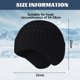 thumbnail image 2 of Gorro de punto para hombre, gorros de invierno con orejeras para mujer, gorros para hombre, gorro de calavera cálido, holgado con calentador de orejas, talla única, 2 of 7