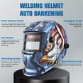 thumbnail image 2 of Welding Helmet Auto Darkening Blue Eagle Design Welding Mask 3.86"X2.09" View Area Welding Hood with Sensors Solar Powered Weld Hood Helmet with Adjustable Shade Range 4&9-13, 2 of 5